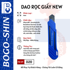 Dao dọc giấy D20 Bogo Shin (Cái)