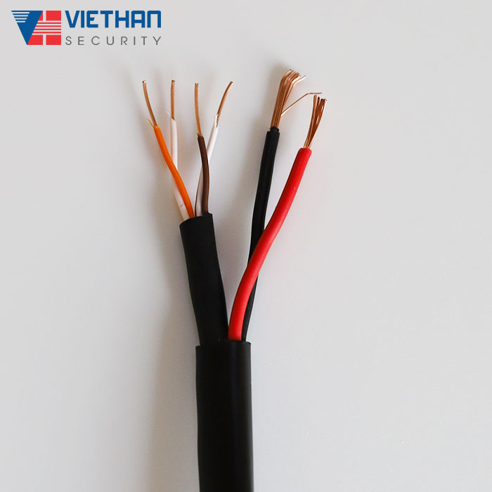 Dây mạng lan Việt Hàn dây đen 4 sợi liền nguồn (dây ăng ten ngoài trời)(vui lòng không đổi trả) (m)