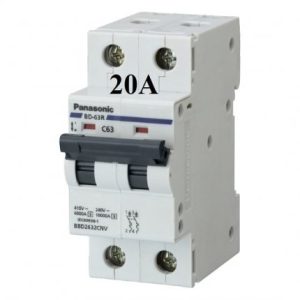 Mcb 2 tép 20a panasonic